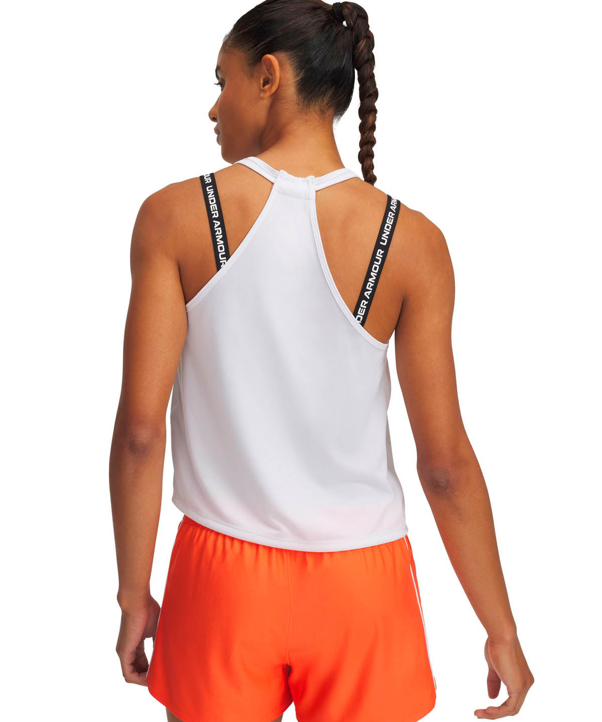 Polera sin mangas de entrenamiento para mujer Tech Swing blanco Under Armour