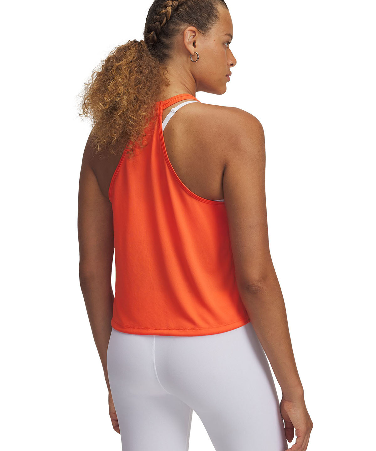 Polera sin mangas Under Armour tech swing naranjo para mujer