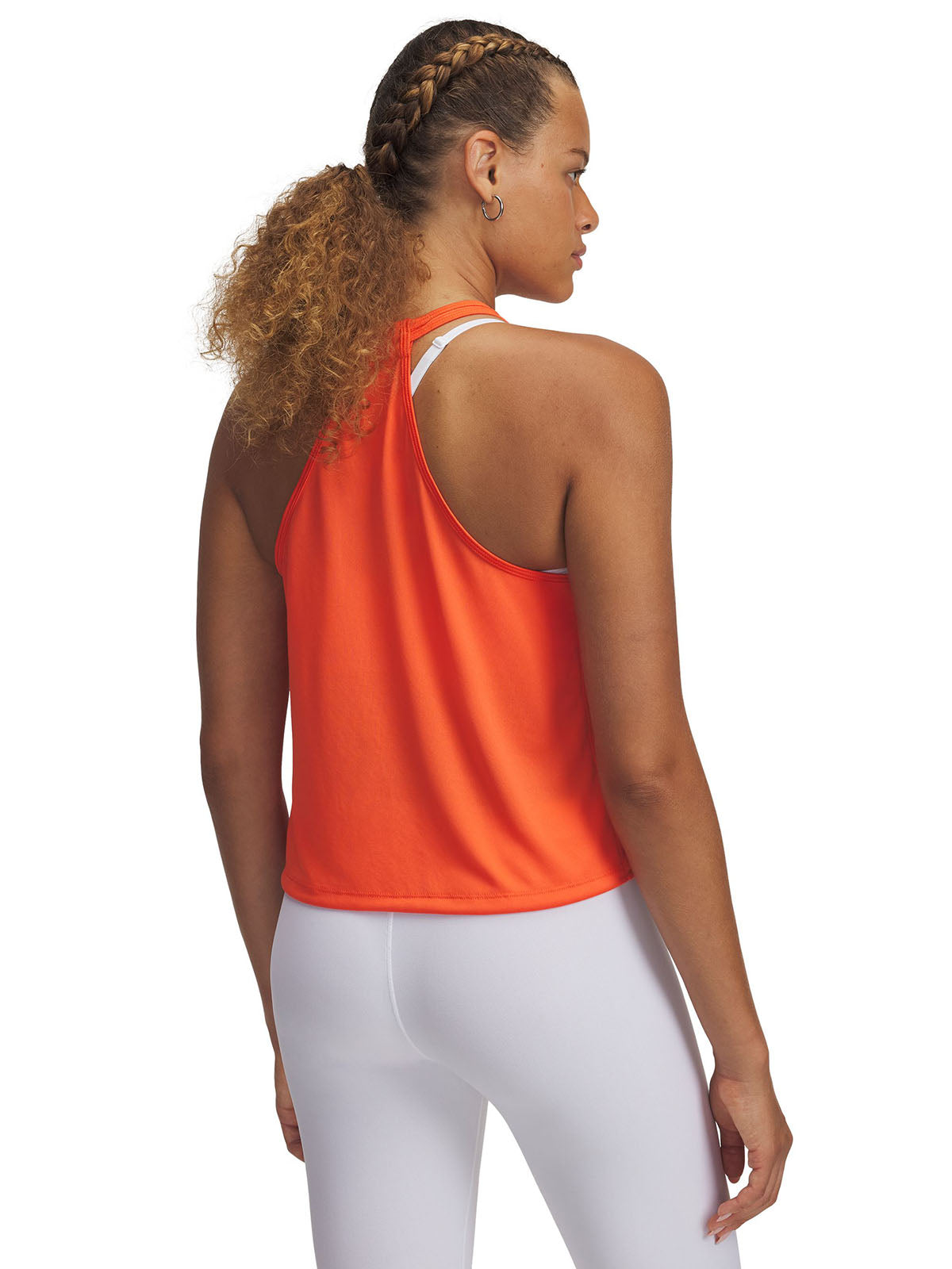 Polera sin mangas Under Armour tech swing naranjo para mujer