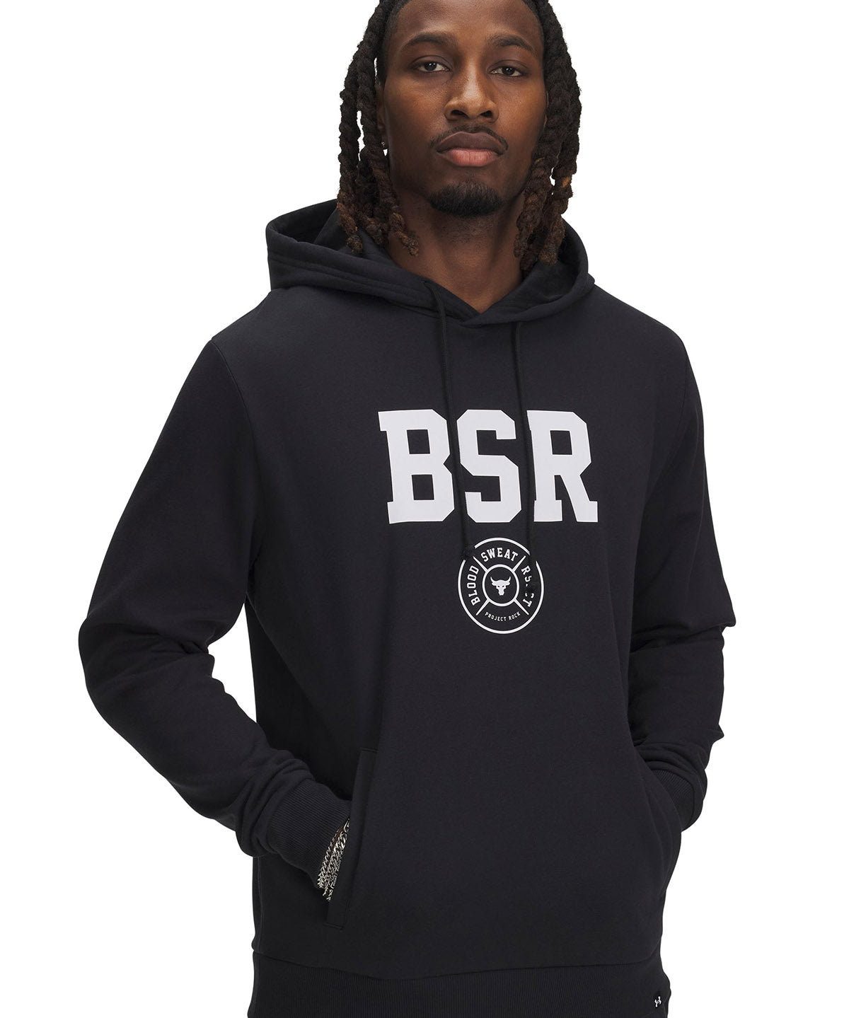 Polerón Project Rock Rival fleece negro para hombre Under Armour