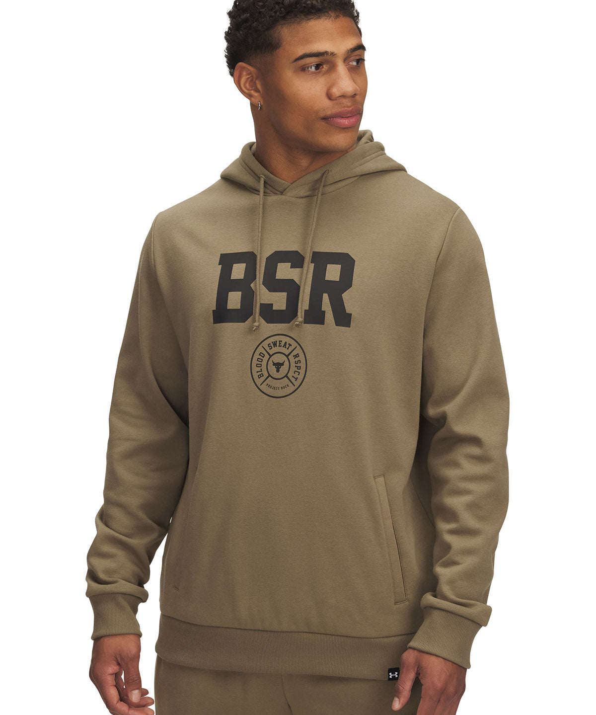 Polerón Project Rock Rival fleece café para hombre Under Armour