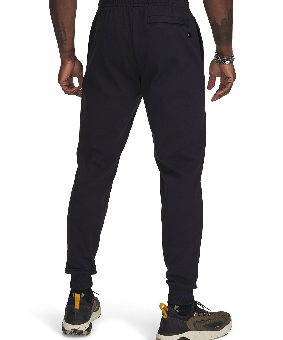 Jogger Project Rock Rival fleece negro para hombre Under Armour