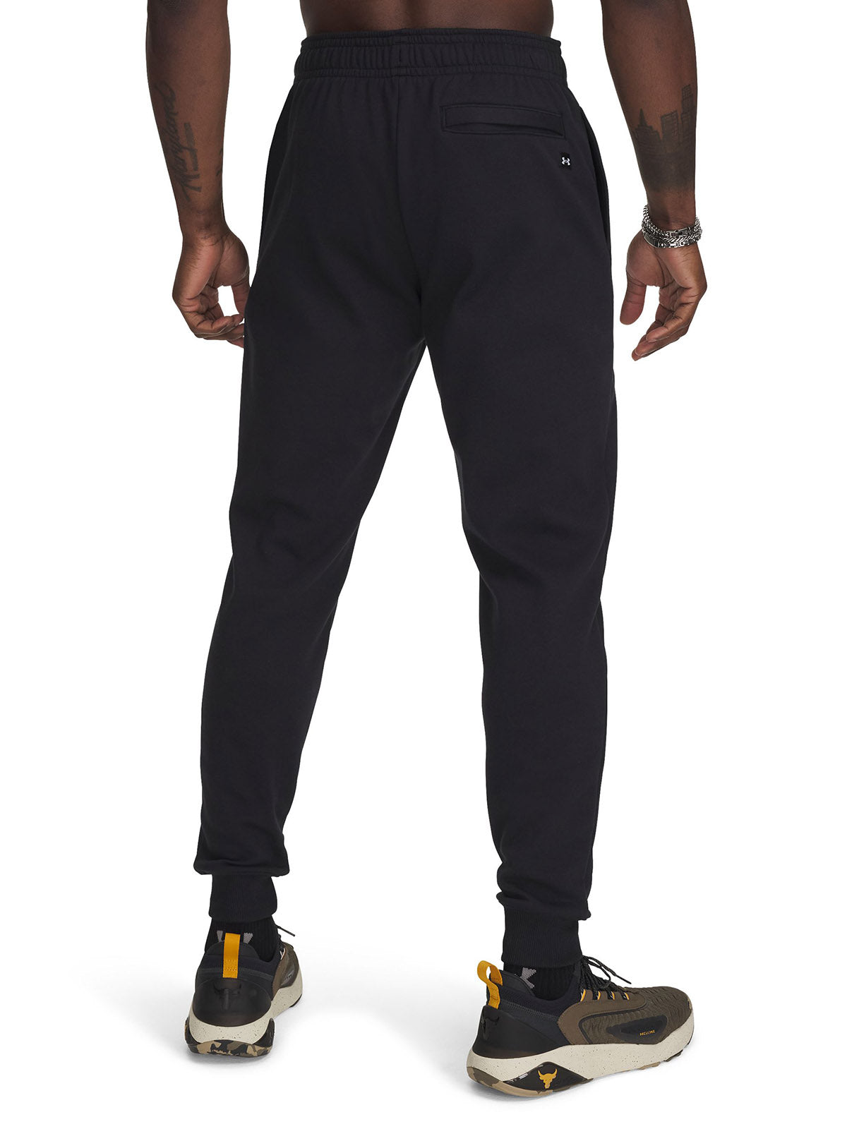 Jogger Project Rock Rival fleece negro para hombre Under Armour