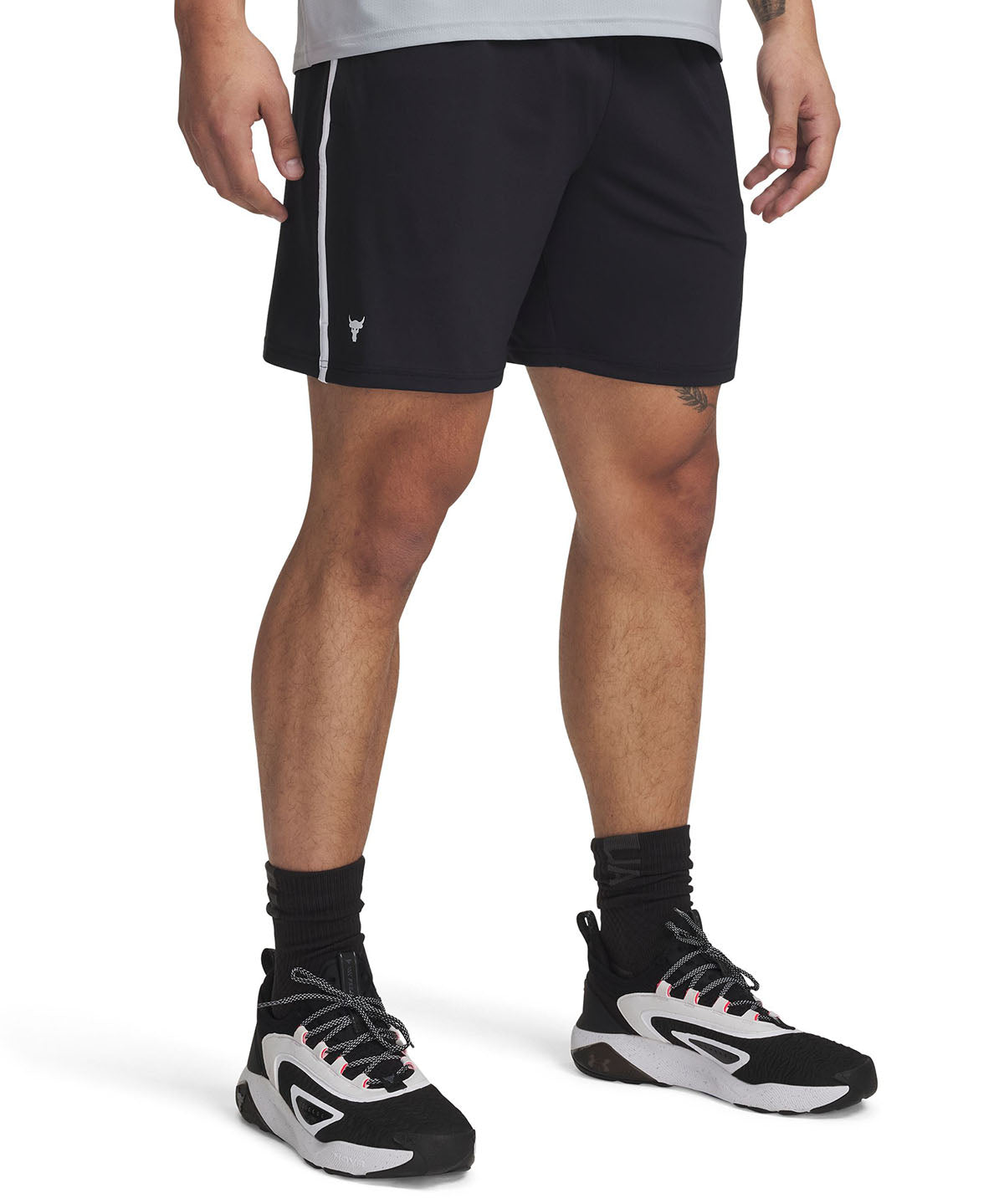 Shorts Project Rock mesh negro para hombre Under Armour