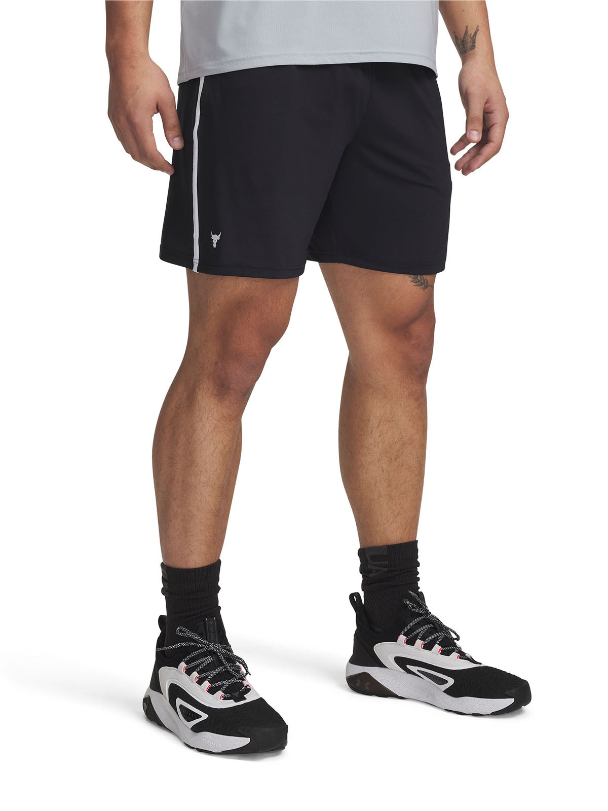 Shorts Project Rock mesh negro para hombre Under Armour