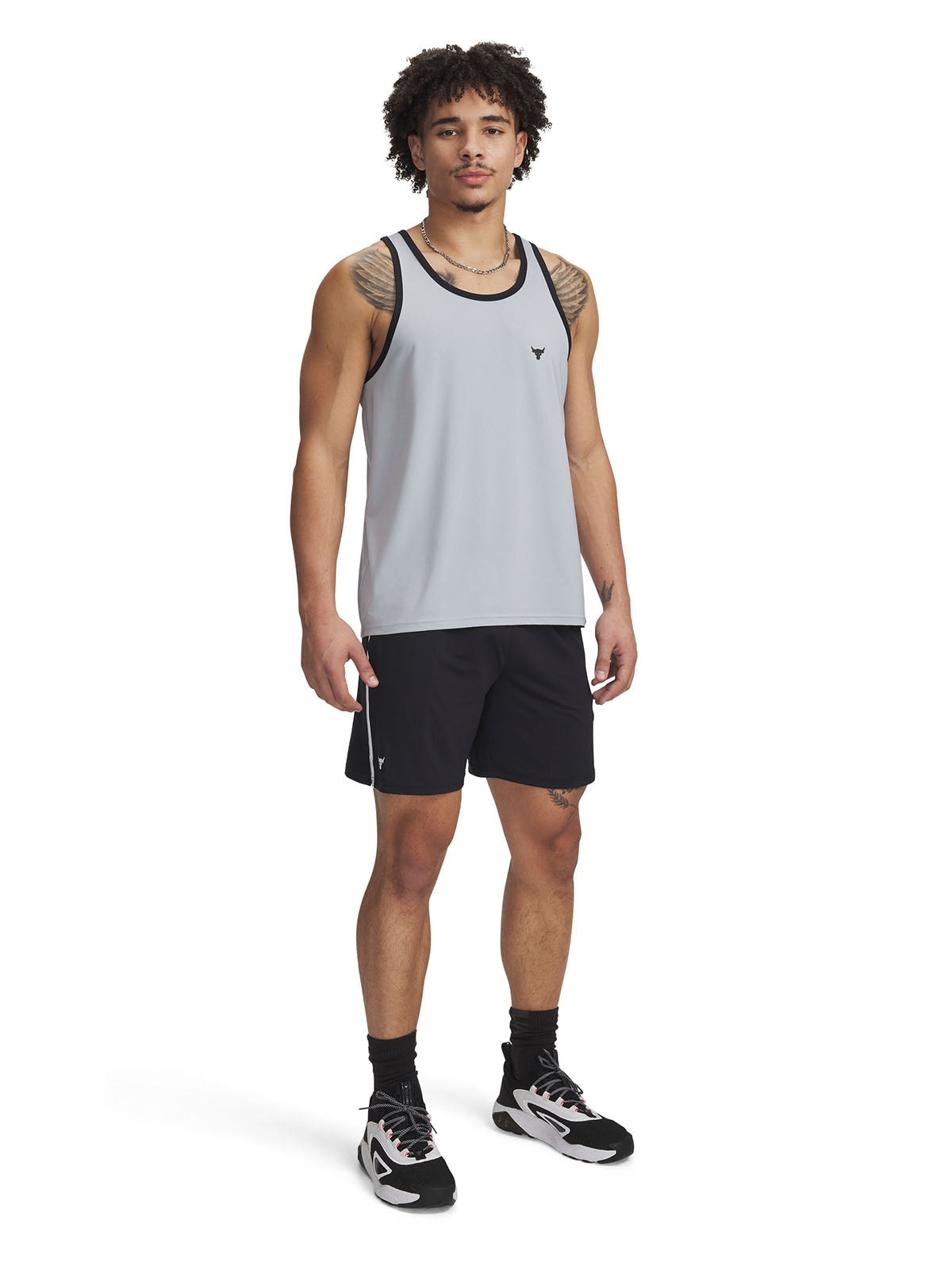 Shorts Project Rock mesh negro para hombre Under Armour