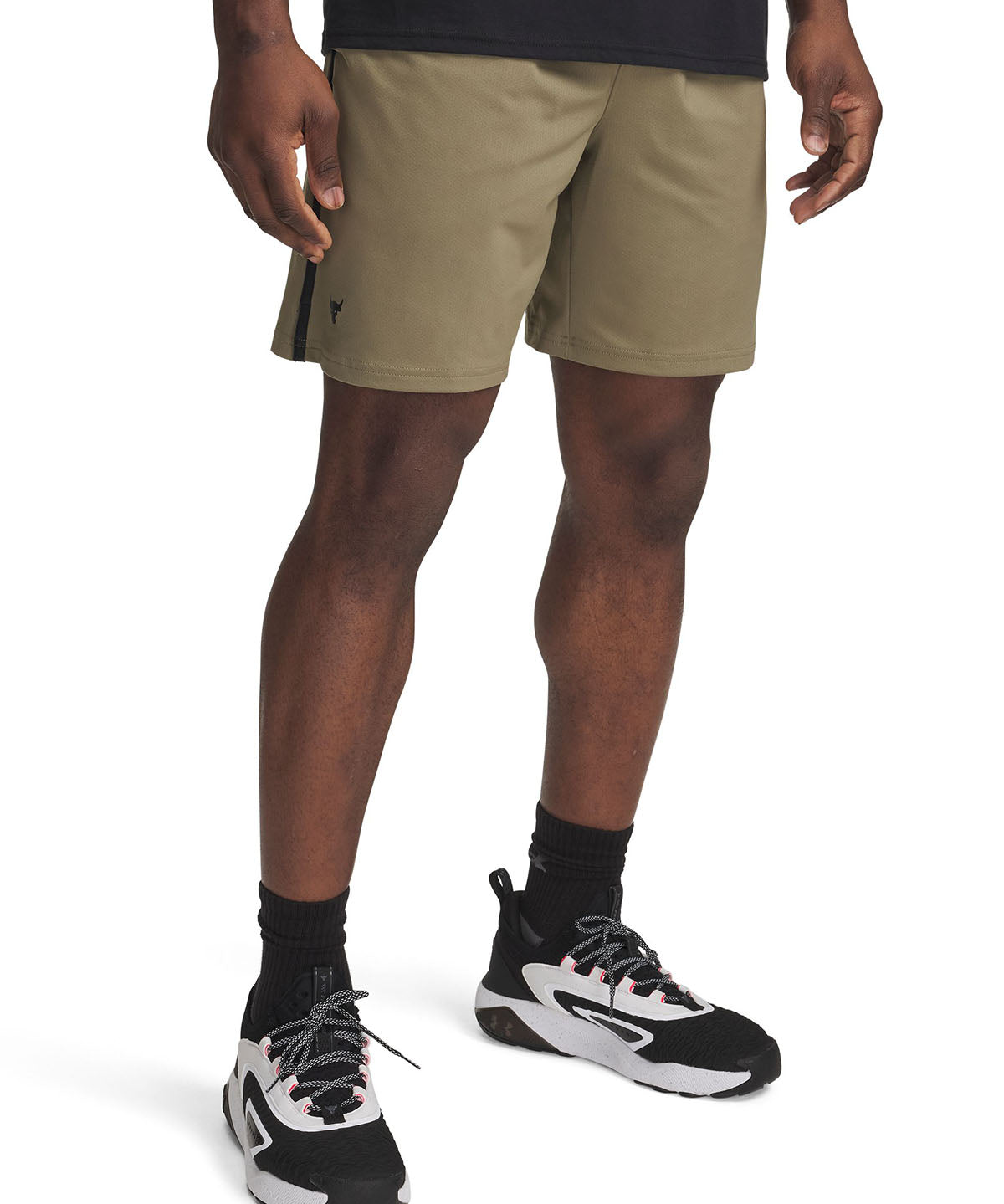 Shorts Project Rock mesh café para hombre Under Armour