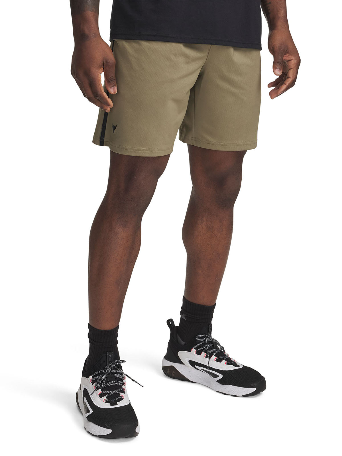 Shorts Project Rock mesh café para hombre Under Armour
