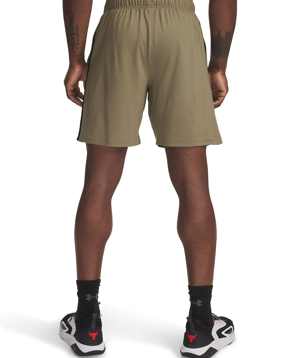 Shorts Project Rock mesh café para hombre Under Armour