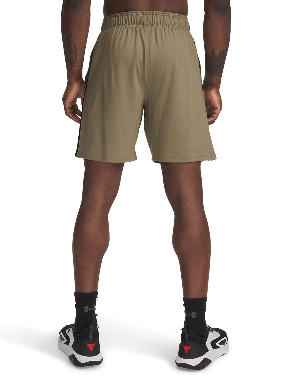 Shorts Project Rock mesh café para hombre Under Armour