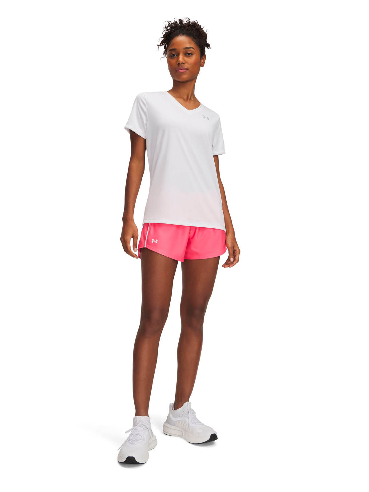 Shorts UA Tech Play Up rosado para mujer