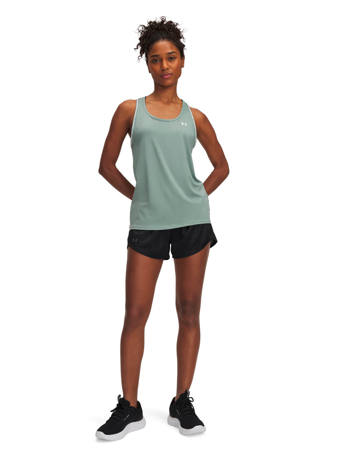 Short de entrenamiento para mujer Tech Play Up Shine Negro Under Armour