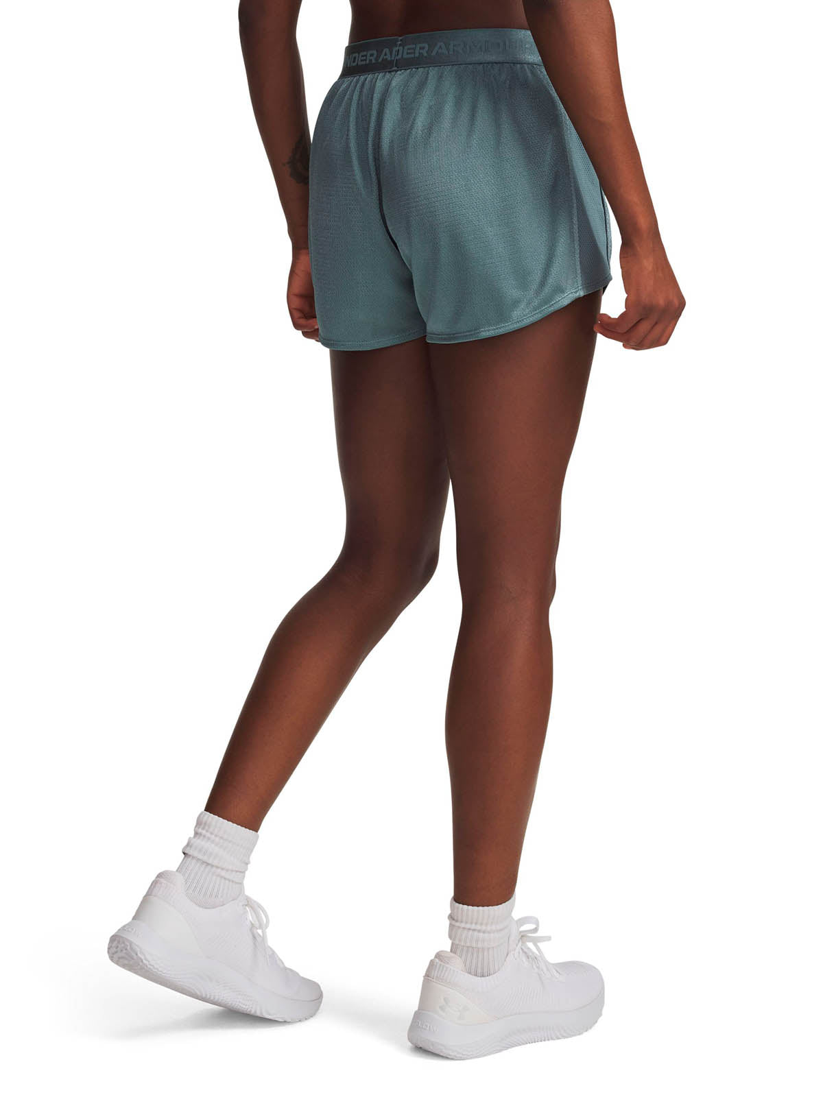 Short de entrenamiento para mujer Tech Play Up Shine Azul Under Armour