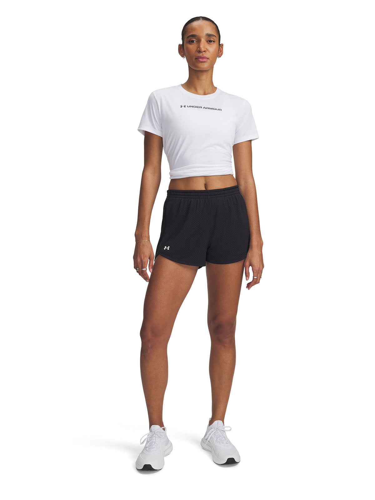 Shorts Under Armour tech play up negro para mujer