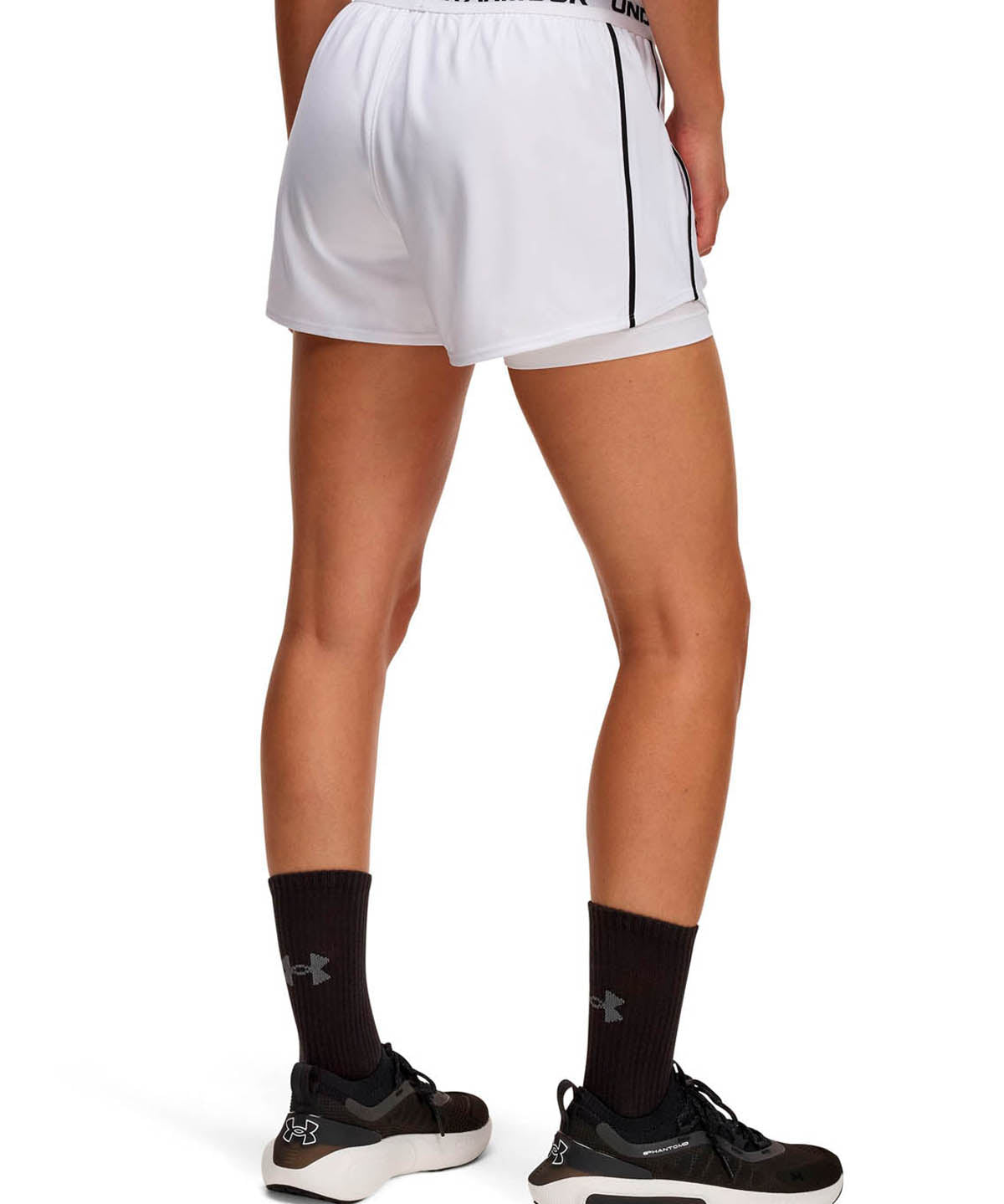 Short de entrenamiento para mujer Tech Play Up 2-in-1 blanco Under Armour