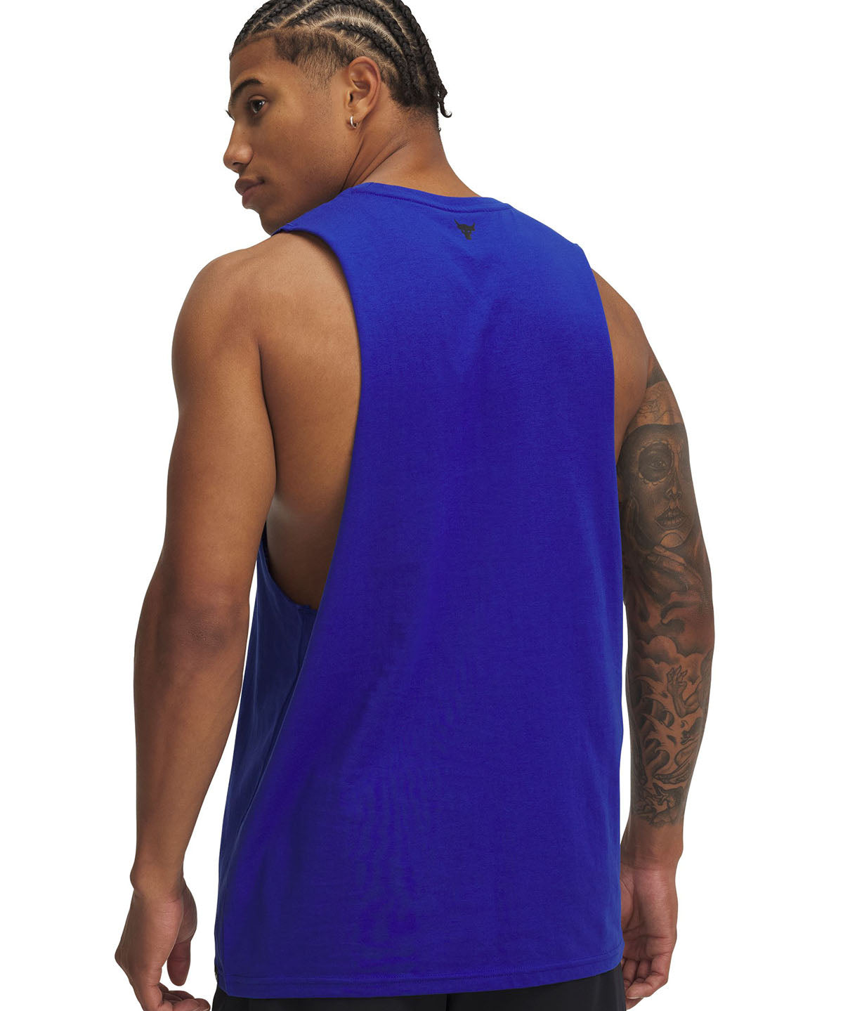 Polera sin mangas Project Rock azul para hombres Under Armour