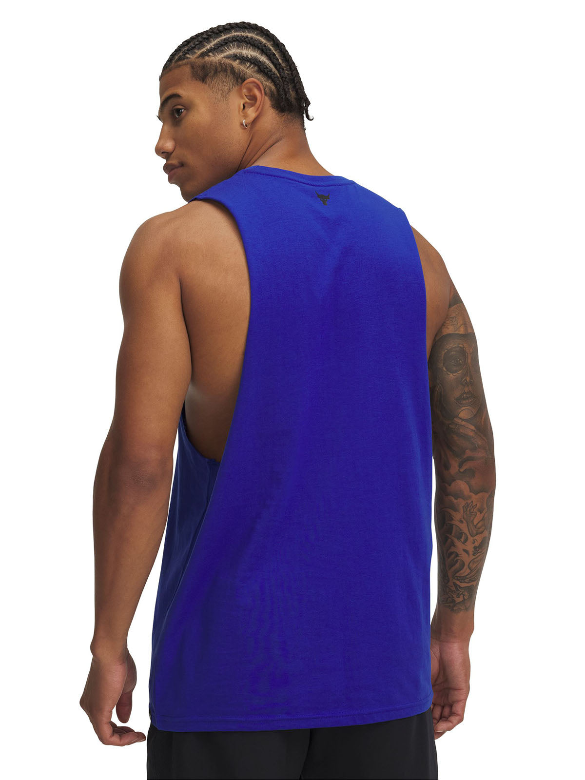 Polera sin mangas Project Rock azul para hombres Under Armour