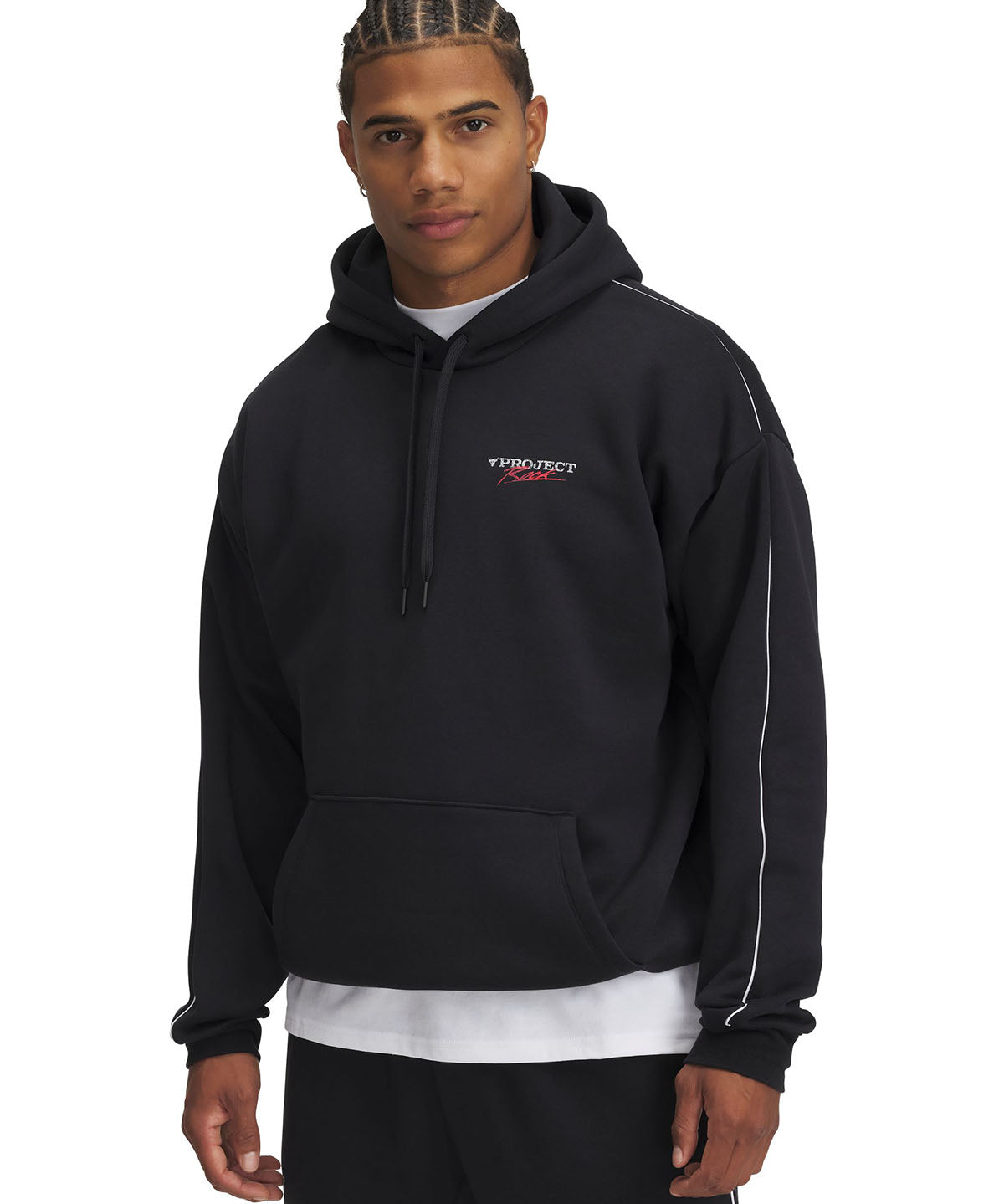 Polerón Project Rock Icon fleece negro para hombre Under Armour