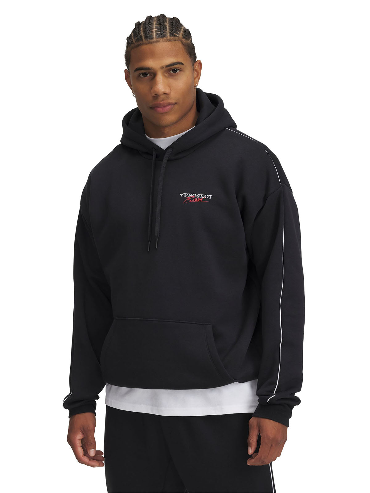 Polerón Project Rock Icon fleece negro para hombre Under Armour