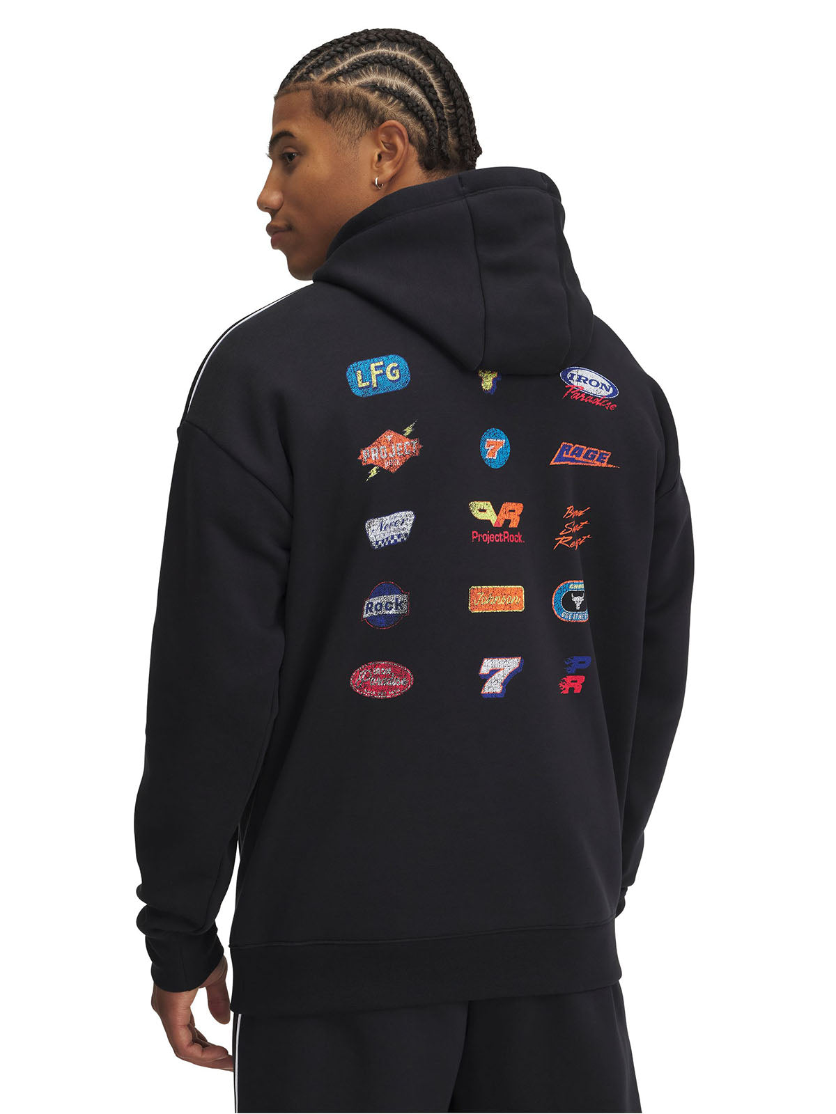 Polerón Project Rock Icon fleece negro para hombre Under Armour