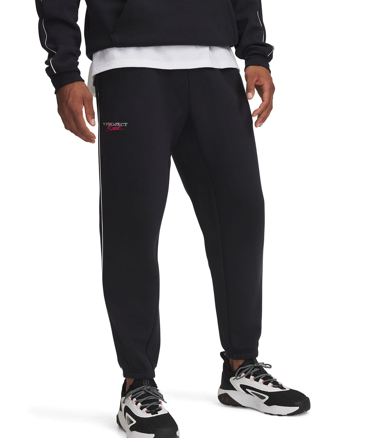 Jogger Icon fleece Project Rock negro para hombres Under Armour