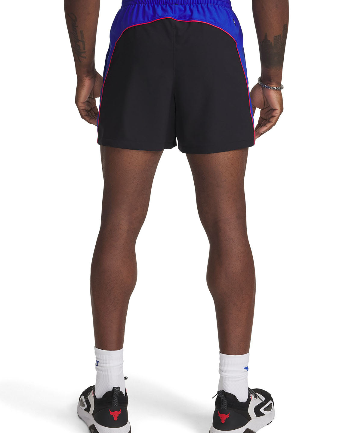 Shorts Project Rock colorblock negro para hombre Under Armour