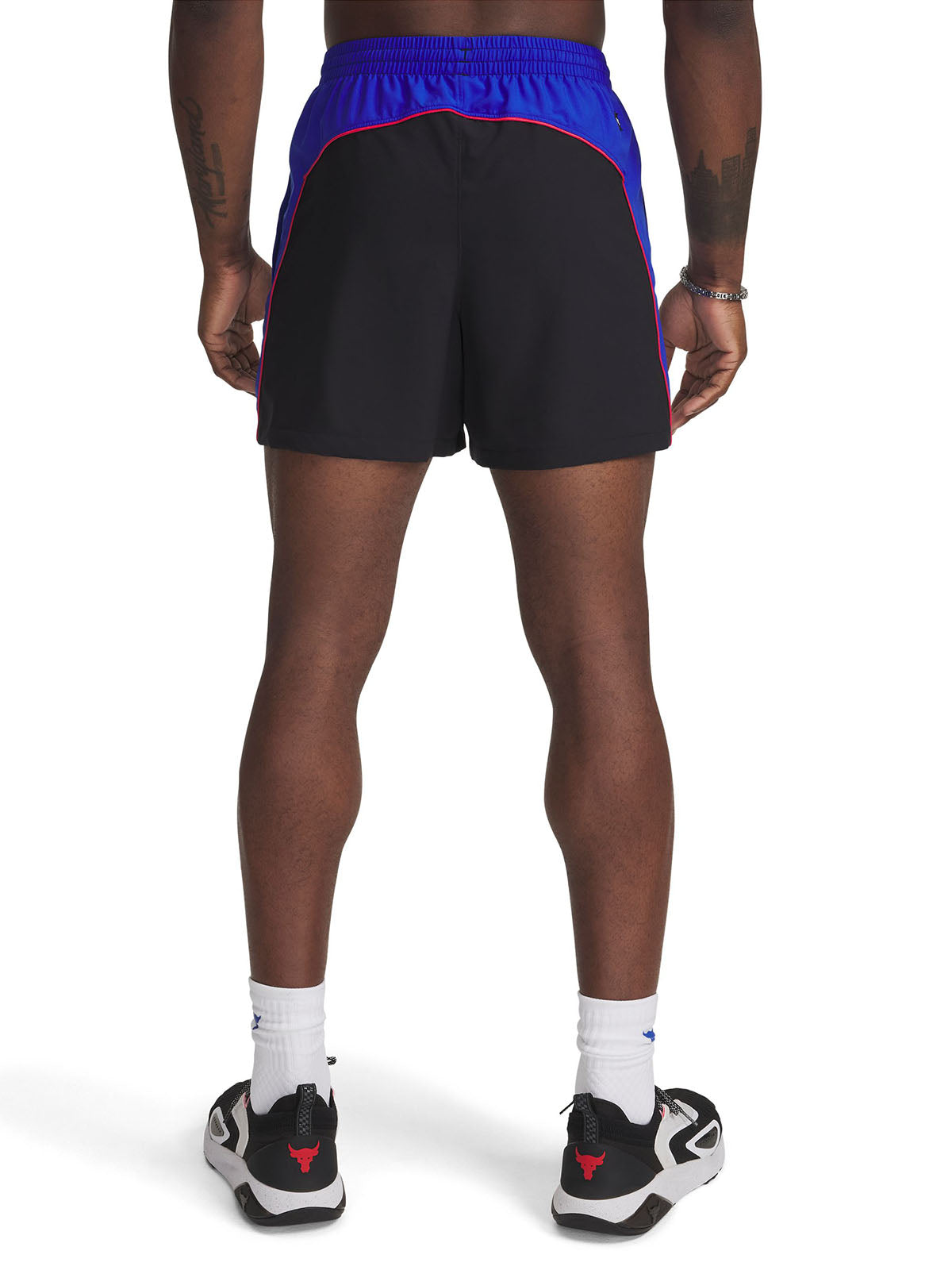 Shorts Project Rock colorblock negro para hombre Under Armour