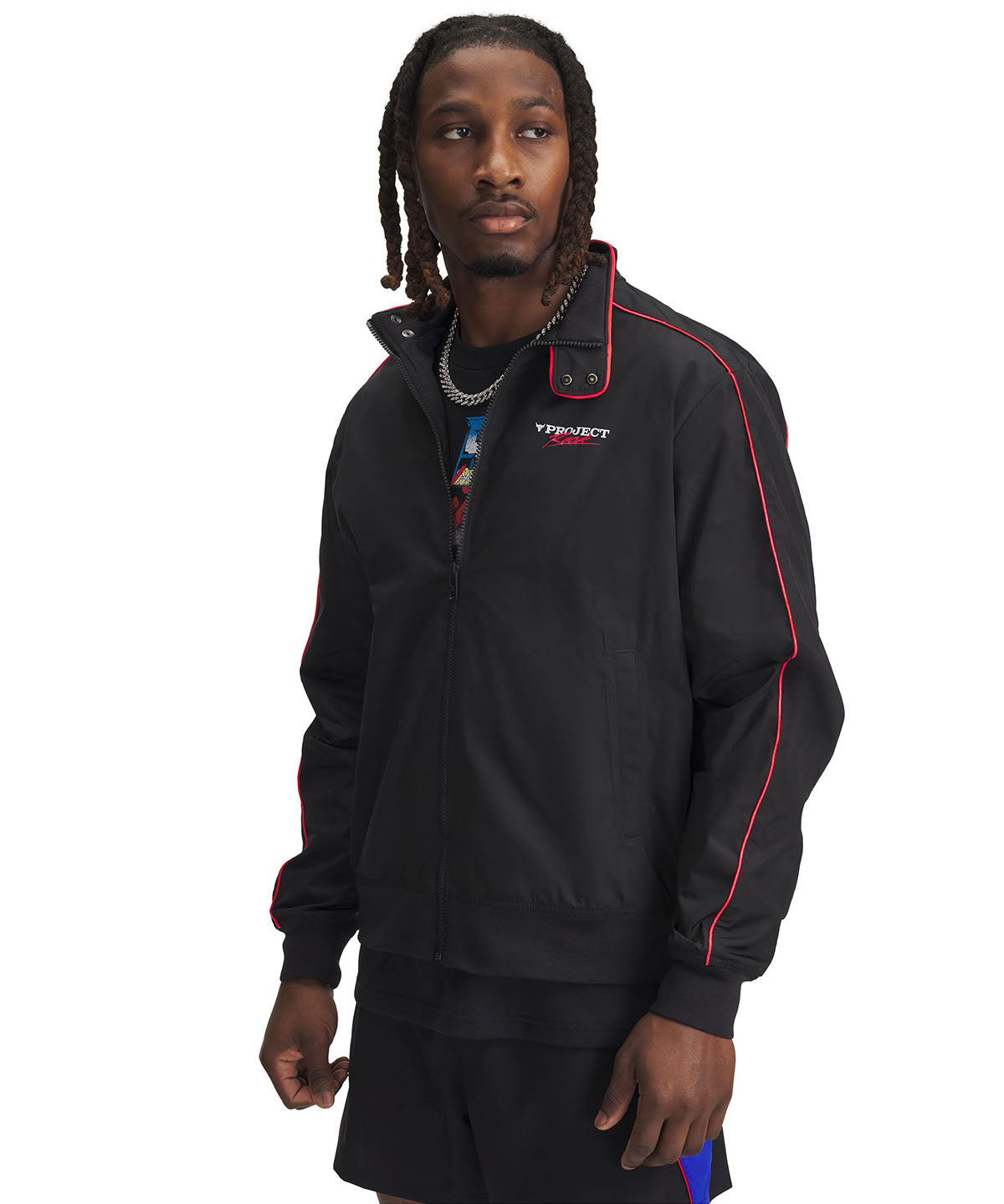 Chaqueta UA Project Rock Warmup negro para hombre