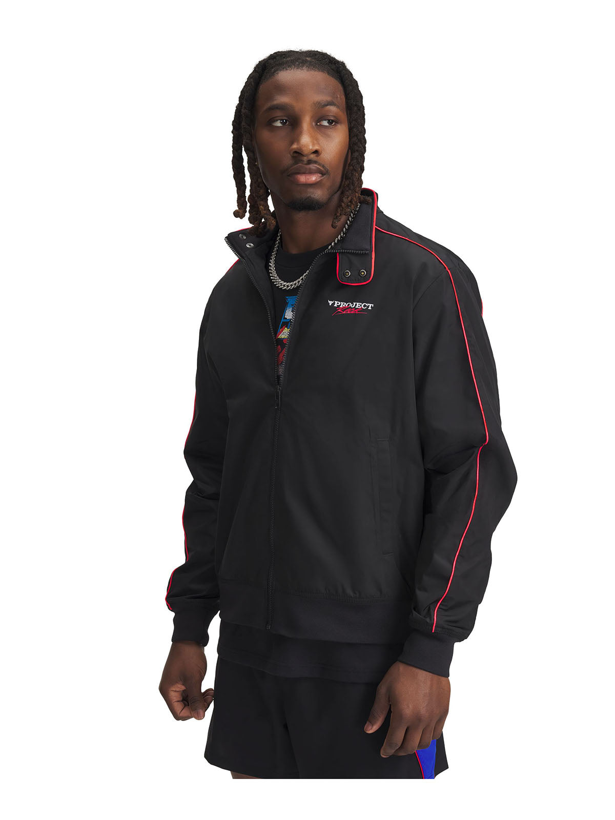 Chaqueta UA Project Rock Warmup negro para hombre