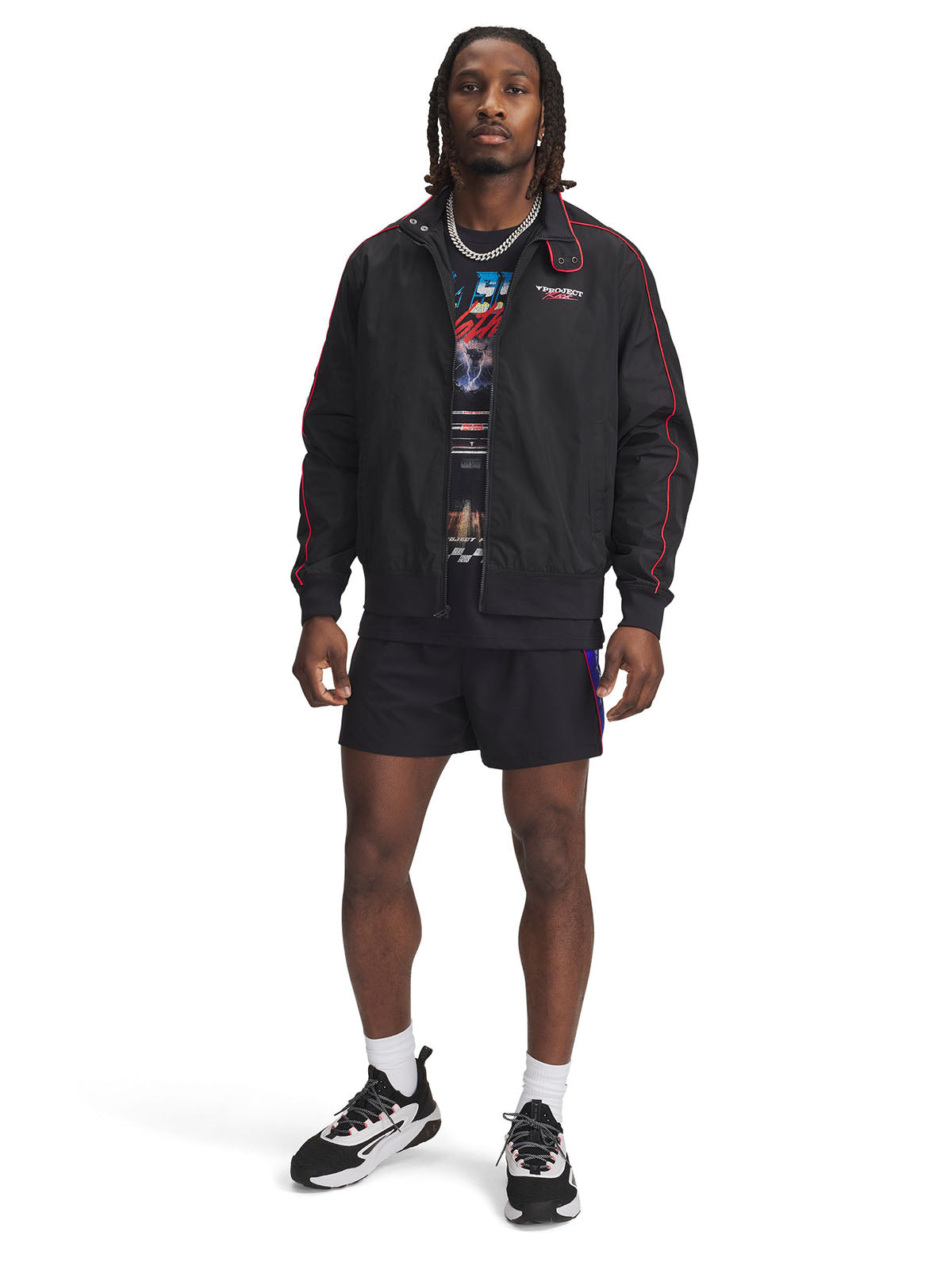 Chaqueta UA Project Rock Warmup negro para hombre