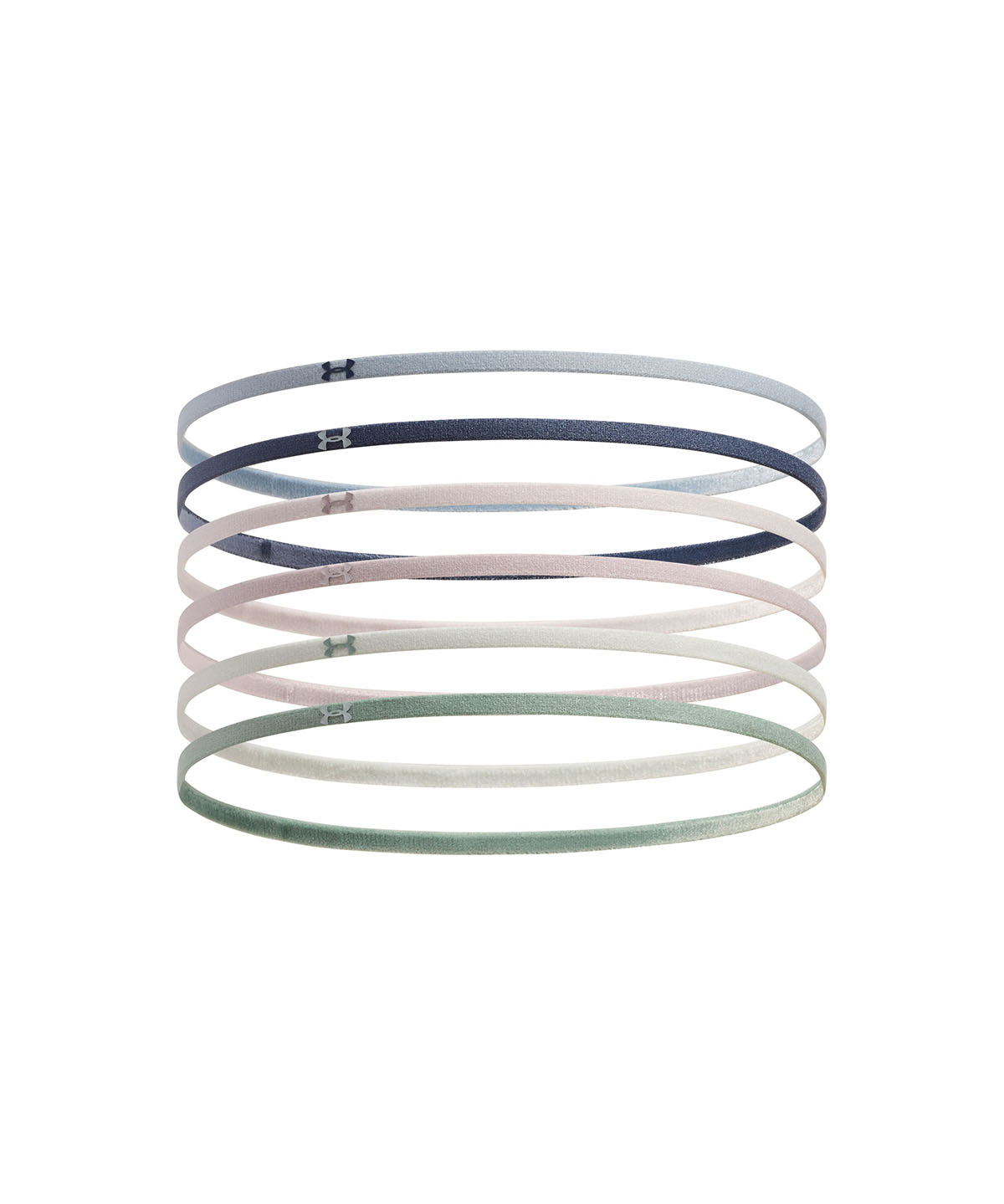 Cintillo mujer Under Armour mini elástico 6-pack verde