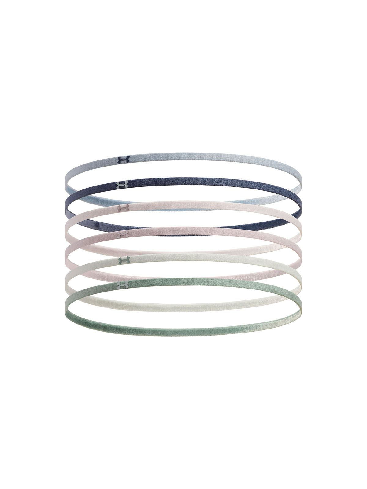 Cintillo mujer Under Armour mini elástico 6-pack verde