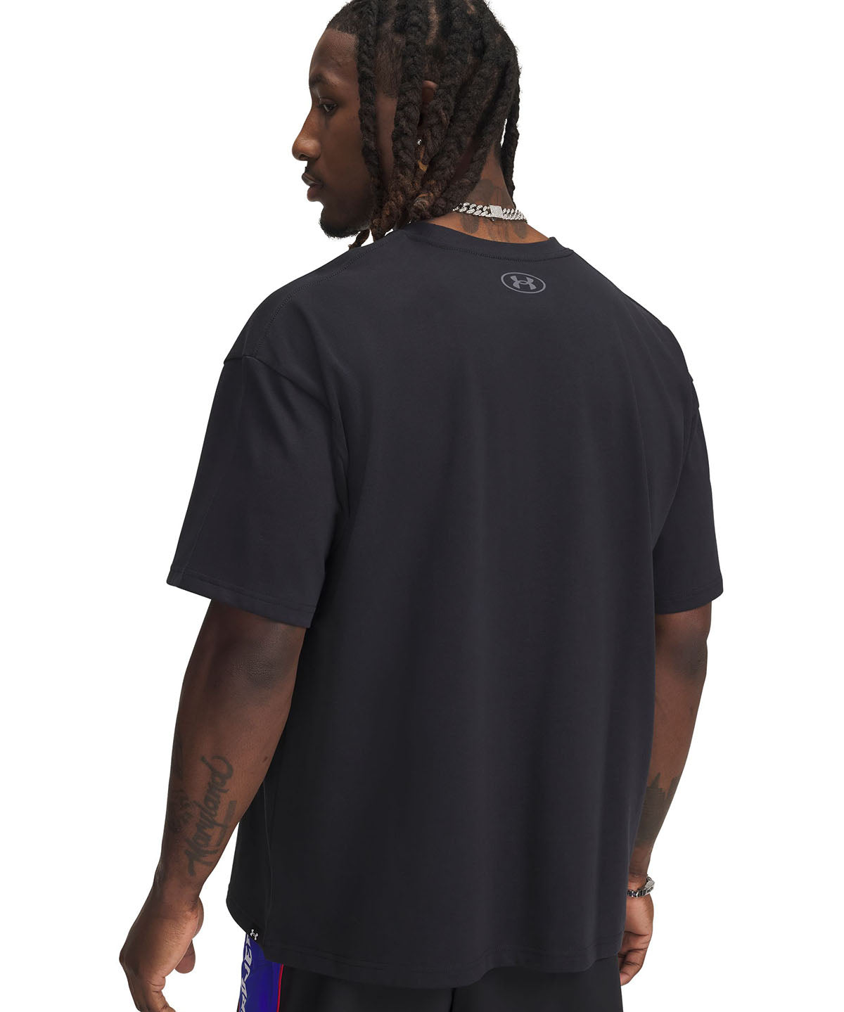 Polera manga corta UA Project Rock negro para hombre