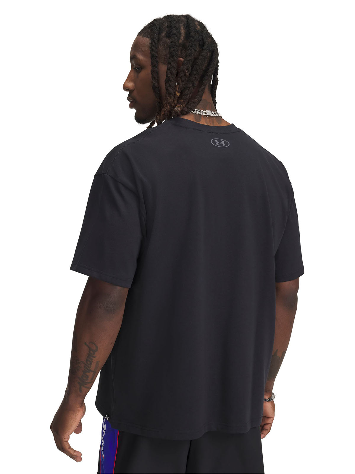 Polera manga corta UA Project Rock negro para hombre