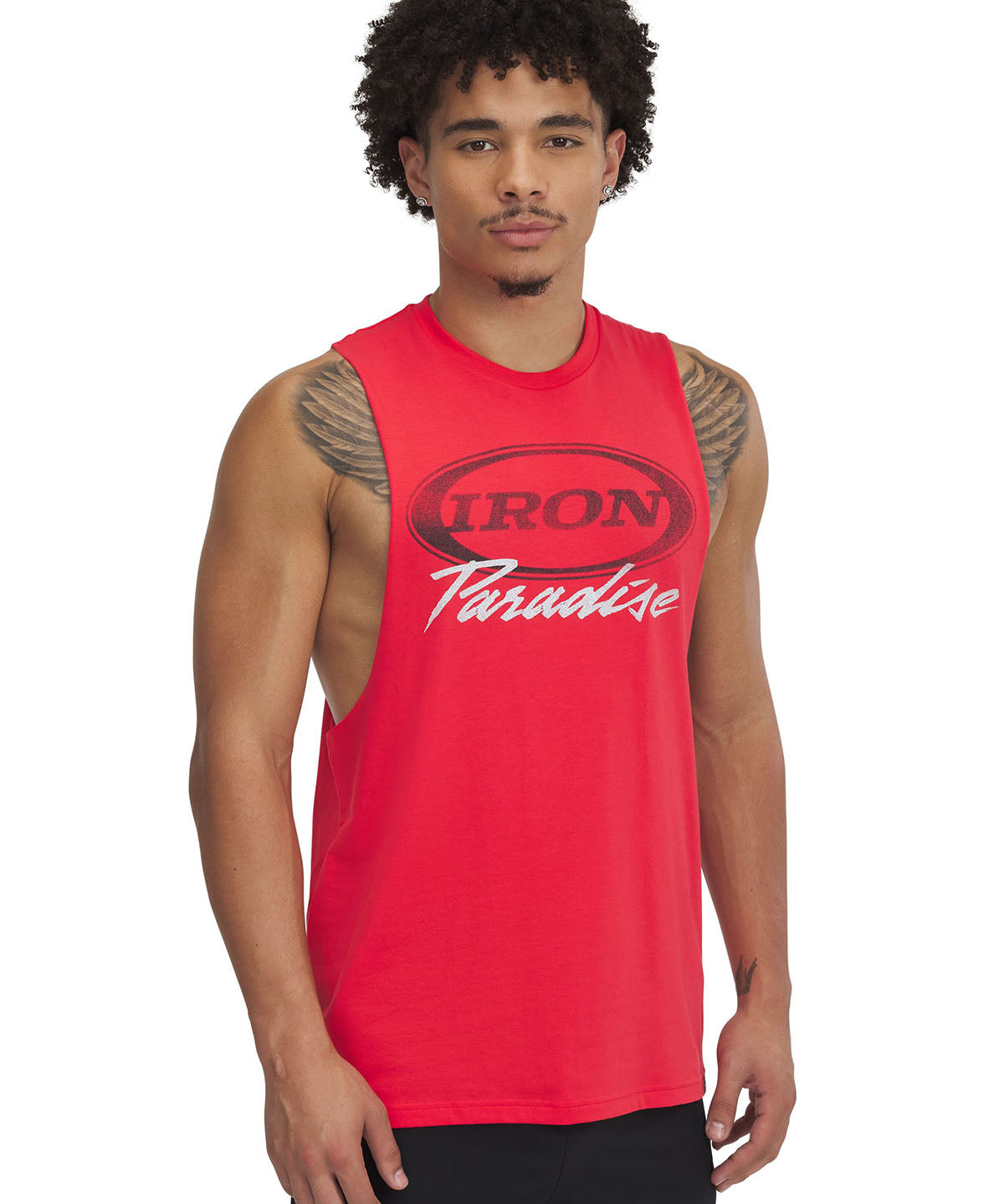 Polera sin mangas Project Rock rojo para hombres Under Armour