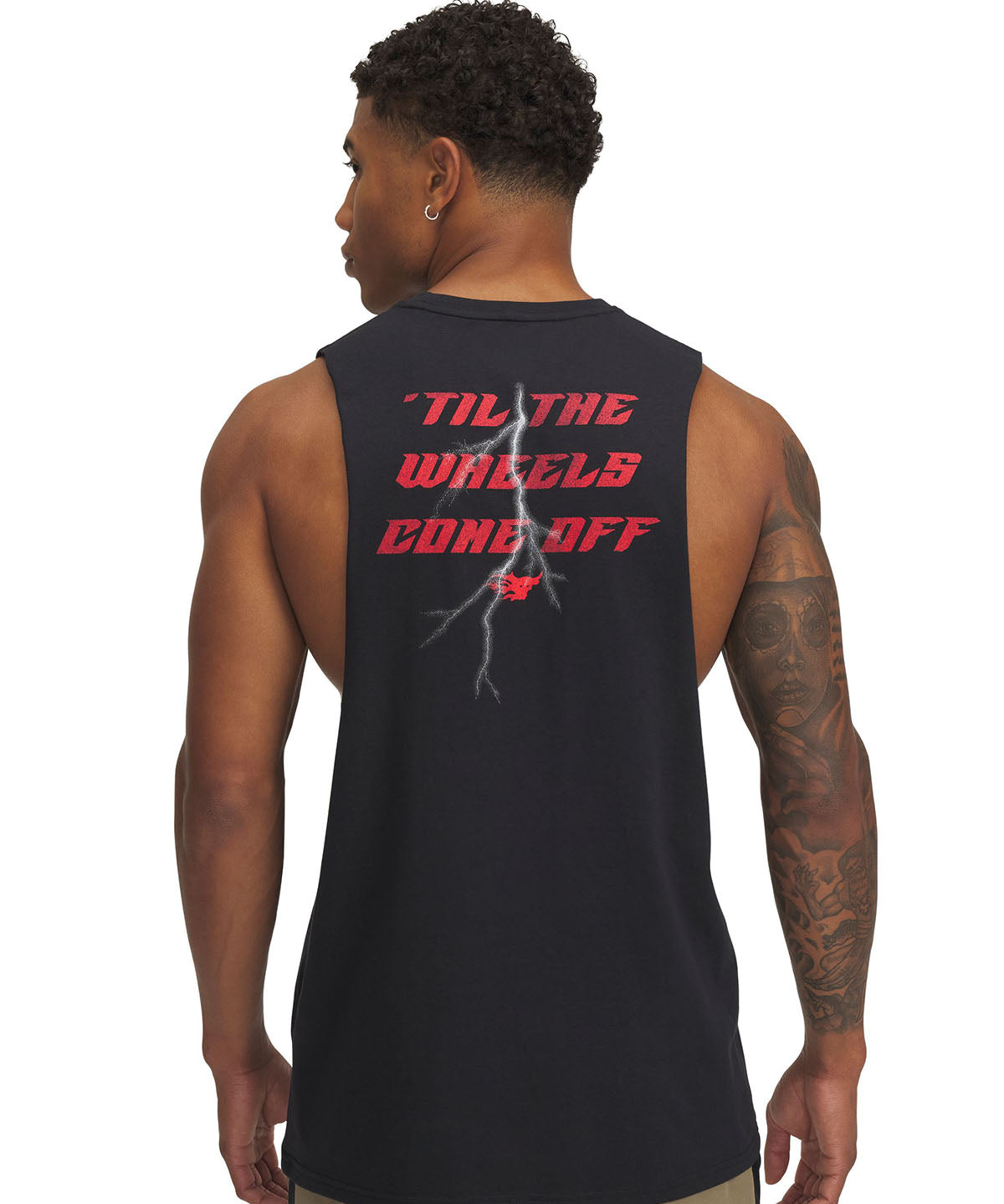 Polera sin mangas Project Rock negro para hombres Under Armour