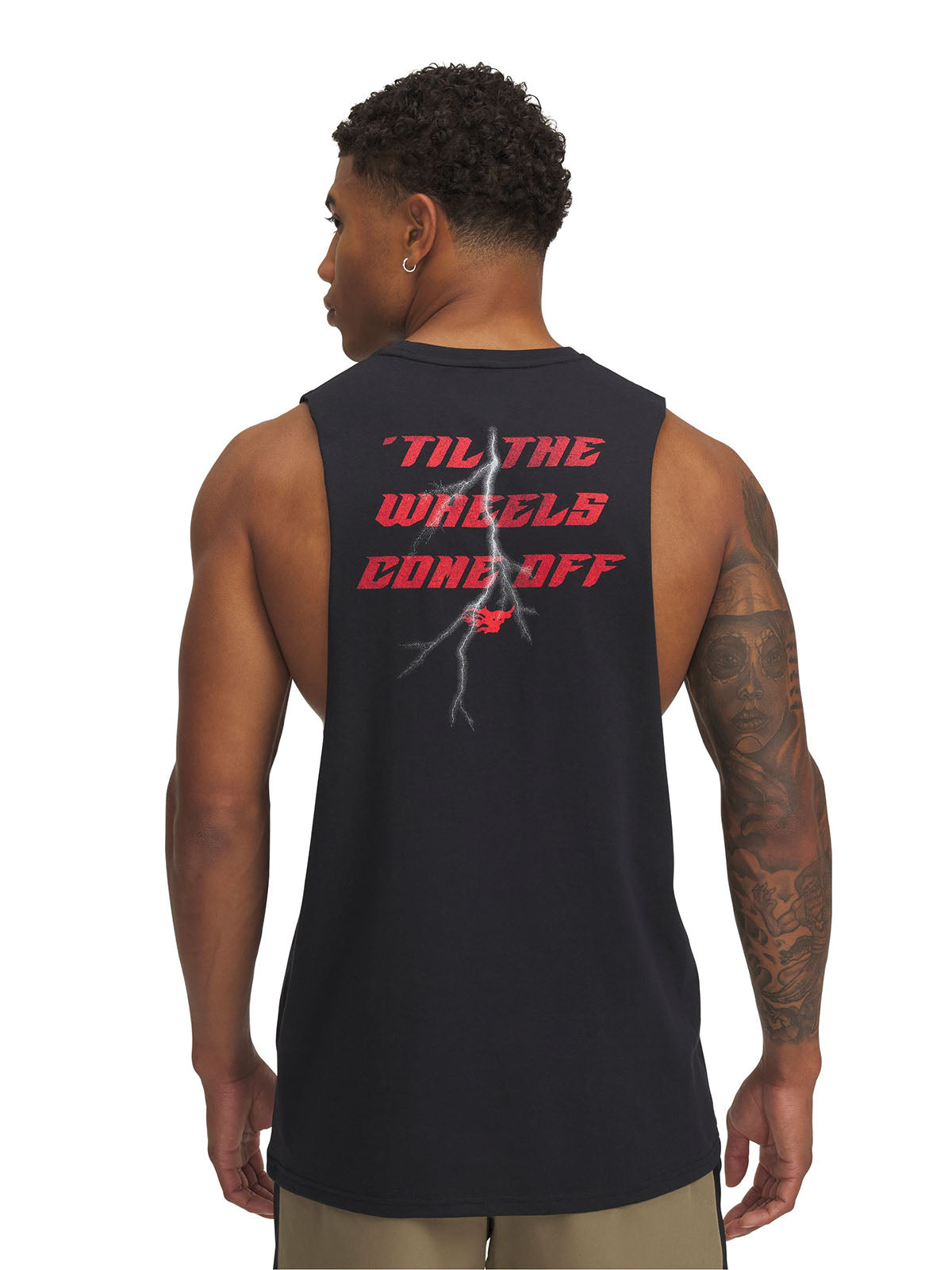 Polera sin mangas Project Rock negro para hombres Under Armour