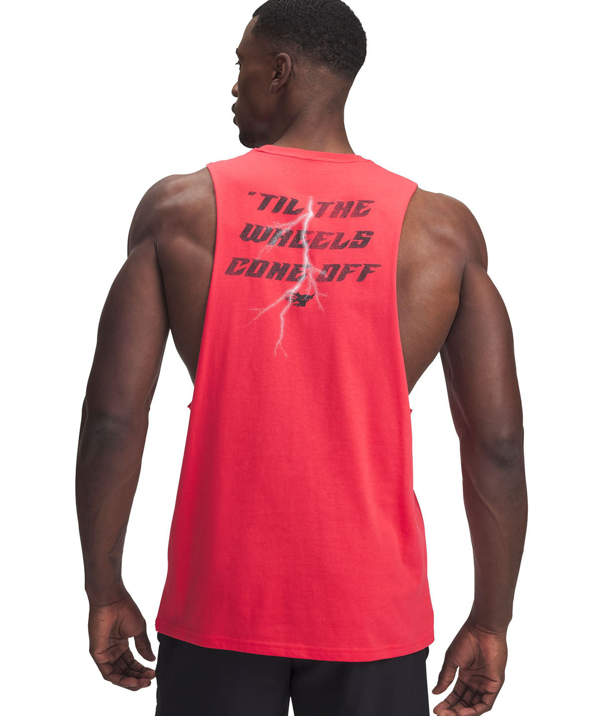 Polera sin mangas Project Rock rojo para hombres Under Armour