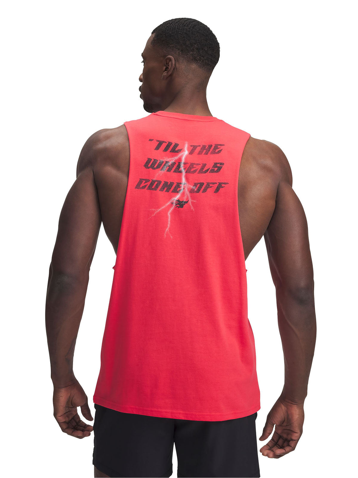 Polera sin mangas Project Rock rojo para hombres Under Armour