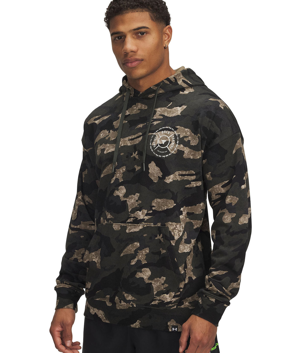 Polerón proyecto rock terry verde para hombre Under Armour