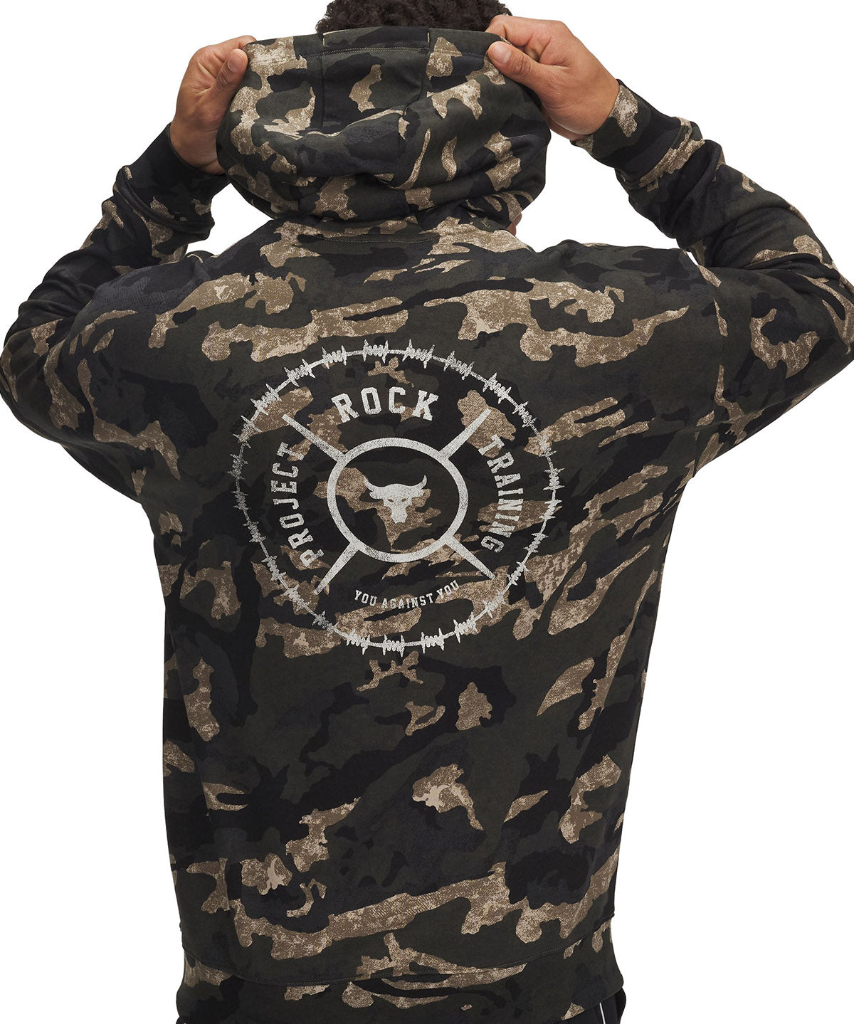 Polerón proyecto rock terry verde para hombre Under Armour