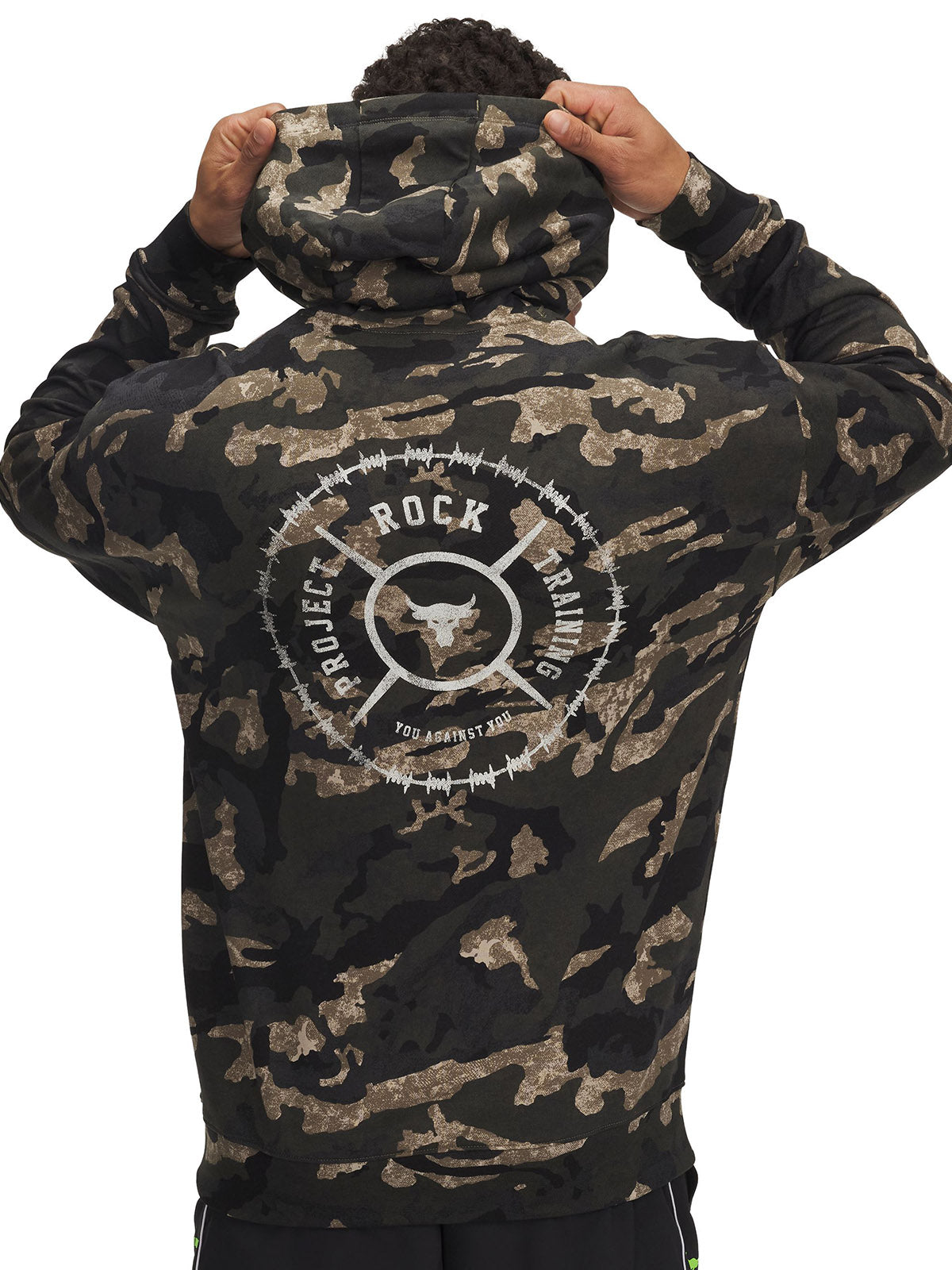 Polerón proyecto rock terry verde para hombre Under Armour