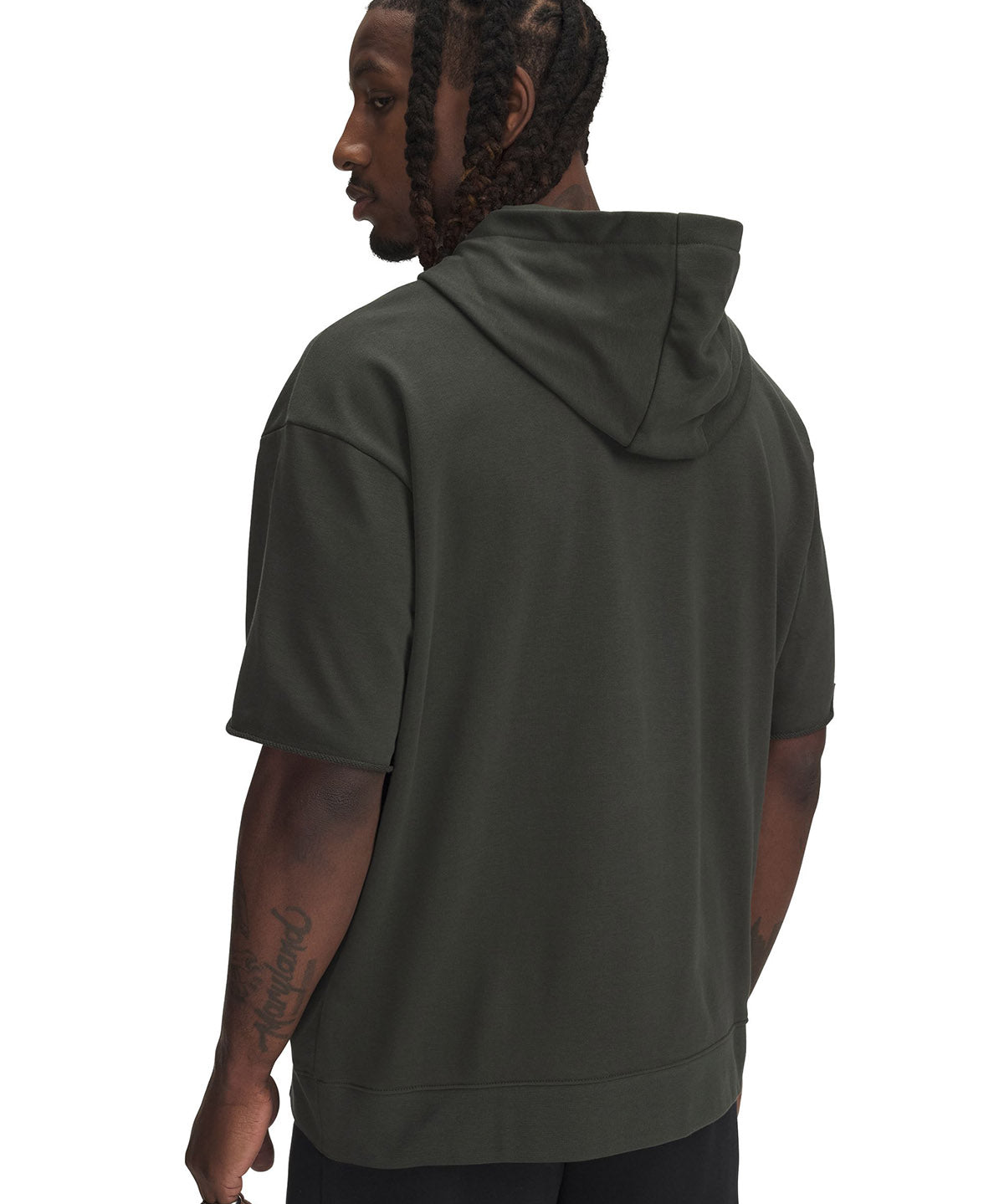 Polerón Project Rock terry manga corta verde para hombre Under Armour