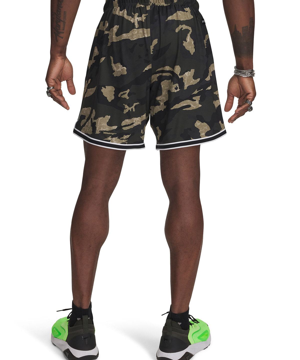 Shorts Project Rock mesh verde para hombre Under Armour