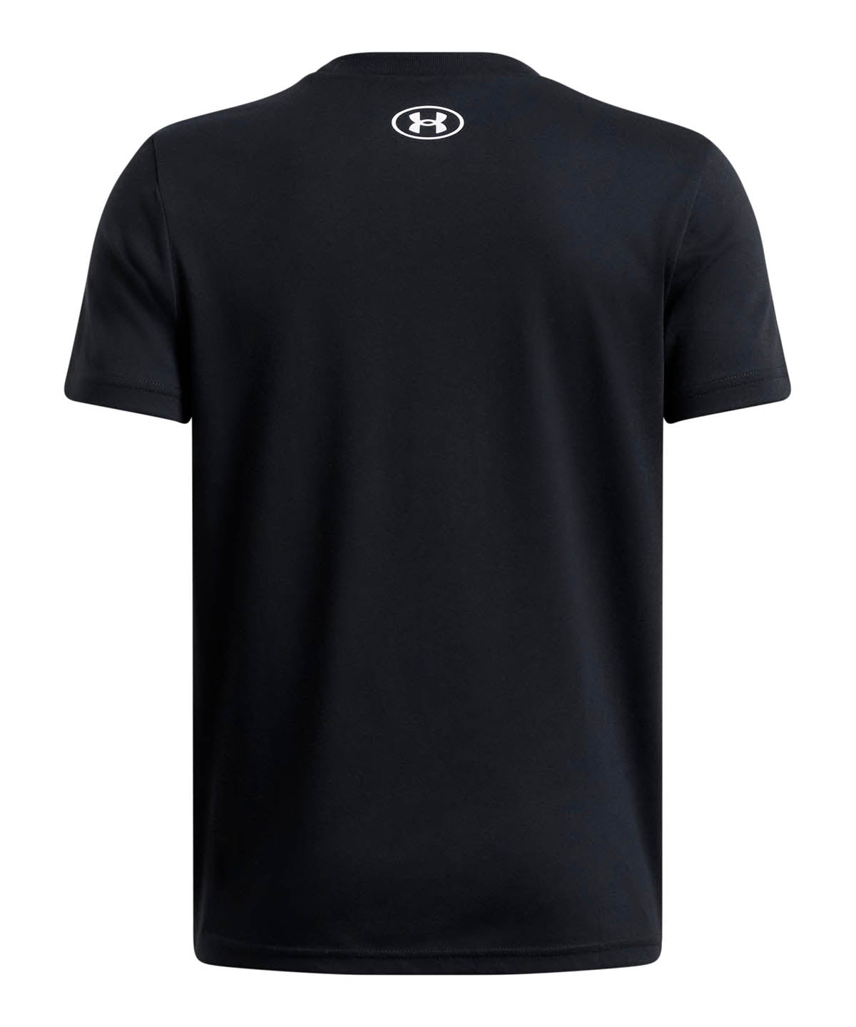 Polera manga corta Lifestyle para Niño big logo Wordmark Negro Under Armour