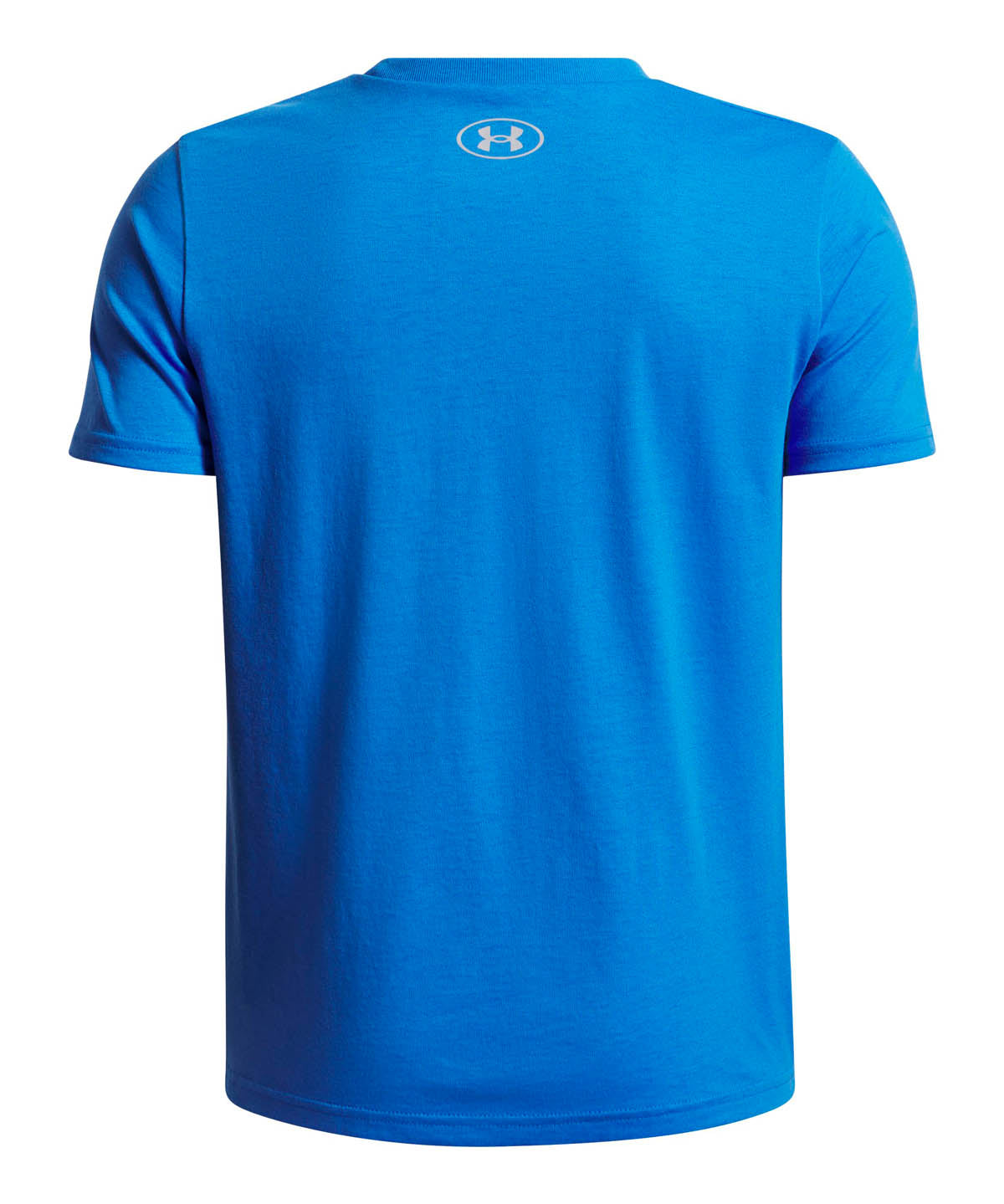Polera manga corta Lifestyle para Niño big logo Wordmark Azul Under Armour