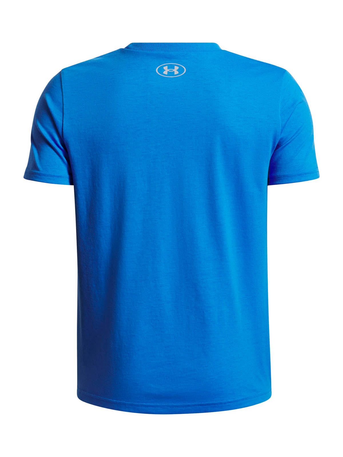 Polera manga corta Lifestyle para Niño big logo Wordmark Azul Under Armour