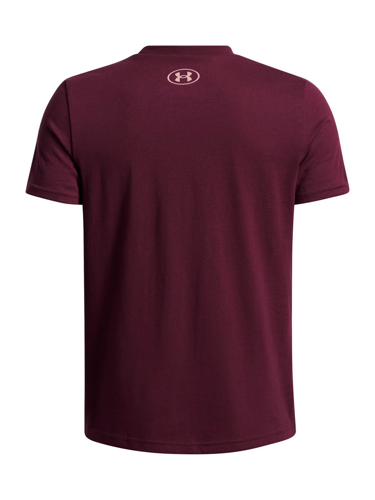 Polera manga corta Lifestyle para Niño big logo Wordmark Burdeo Under Armour