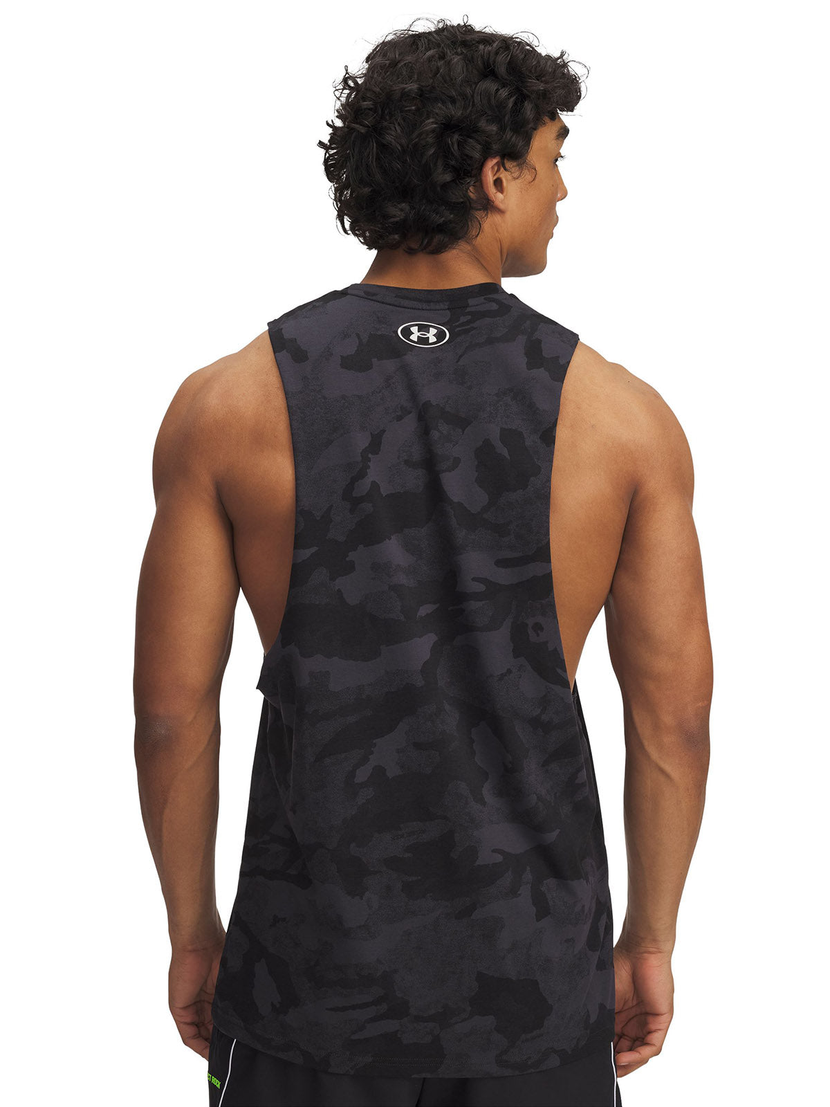 Polera sin mangas Project Rock camo gris para hombre Under Armour