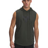 Polerón Project Rock terry sin mangas verde para hombre Under Armour